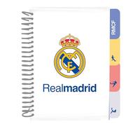 Safta Bloc de notas A5 Real Madrid Equipación 26/27, 14,8x21 cm, resistente e ideal escolar