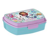 Safta | Sandwichera Rectangular Gabby’s Dollhouse Party, Fiambrera Infantil Escolar con Compartimento y Tapa a Presión, Sin BPA, Caja Almuerzo Reutilizable para Vuelta al Cole, Medidas 17x13,3x5,6 cm