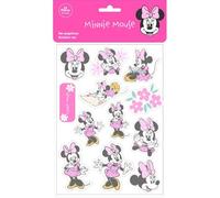 SAFTA | Set de Pegatinas Disney Minnie Mouse Minty, Blíster con 12 Pegatinas y 12 Diseños Diferentes, Stickers Infantiles para Vuelta al Cole, Manualidades y Decoración Escolar, Medidas 10,5x14,8 cm
