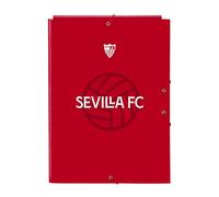 Safta Carpeta folio 3 solapas Sevilla FC 26x36,5 cm Rojo, ideal para niños