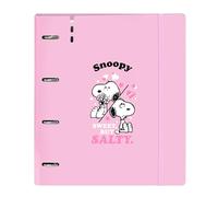 Safta Carpeblock SNOOPY con 4 anillas de 35 mm, recambio y 100 hojas A4