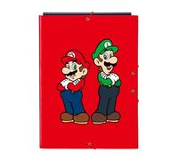 Safta Carpeta folio Super Mario Mamma Mia 3 solapas 26x36,5 cm ideal para niños