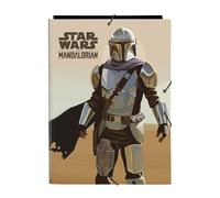 Safta THE MANDALORIAN THIS IS THE WAY - Carpeta Folio con 3 Solapas, Ideal para Niños de Diferentes Edades, Cómoda y Versátil, Calidad y Resistencia, 26x36.5 cm, Color Negro