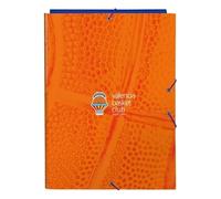 Safta Carpeta folio Valencia Basket – 3 solapas, licencia oficial, Azul/Naranja 260x25x335 mm