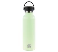 Safta Botella termo Verde Hoja Acero inoxidable Doble aislamiento Exterior goma Asa superior 600 ml