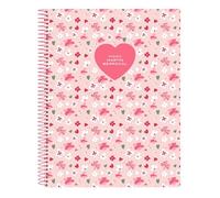 Safta VMB IN BLOOM - Cuaderno 120 Hojas, Tapas Duras, Ideal para Niños de Diferentes Edades, Cómodo y Versátil, Calidad y Resistencia, 21.5x31 cm, Color Rosa