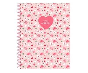 Safta VMB IN BLOOM - Cuaderno 120 Hojas, Tapas Duras, Ideal para Niños de Diferentes Edades, Cómodo y Versátil, Calidad y Resistencia, 21.5x31 cm, Color Rosa