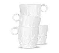 Sagaform 4 Tazas de café Picknick blanco