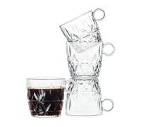 Sagaform 4 Tazas de café Picknick transparente