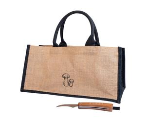 Sagaform Set de cuchillo para setas y bolsa Karl-Johan Beige-negro