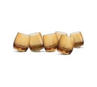 Sagaform Vasos con base redondeada Sagaform 30 cl 6-pack Ámbar