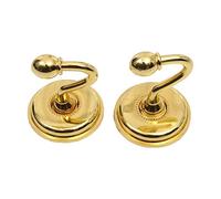 SagaSave 2 piezas de pompones de aleación vintage, ganchos de sujeción para cortinas de pared de puerta y sombreros (dorado)