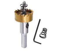 SagaSave 28 mm de abridor de agujeros de alta velocidad brocas cortador de agujeros de metal, sierra de agujero de larga vida con llave Allen para metal madera acero inoxidable aluminio 1 unids