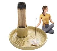 Sagee Burner - Soporte de cerámica para conos de incienso, recogedor de cenizas para rituales de manchas | Bandeja decorativa de fragancia para el hogar, plato de captura de humos para meditación