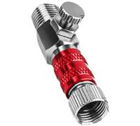 SageFurned Adaptador de aerógrafo de metal con rosca de 1 8 pulgadas, regulador de presión de aire para modelismo y pintura, plateado ajustable (rojo)
