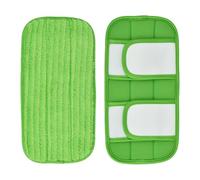 SageFurned Almohadillas de microfibra reutilizables para Swiffer Sweeper de 12 pulgadas, paños de limpieza lavables, azulejos de madera dura, laminado de vinilo, verde, paquete de 2