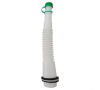 SageFurned Boquilla de plástico para bidón de gasolina, repuesto con tapa de válvula y tapón, 19 cm de largo, repuesto para cortacésped y recortadora