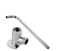 SageFurned Brazo de extensión de cabezal de ducha de acero inoxidable, conector de manguera inferior montado en la pared de 30 cm con acabado cromado para baño u hotel, plateado