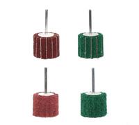 SageFurned Juego de 4 discos de pulido de 30 x 3 mm, acero inoxidable, verde, resistentes al desgaste, cabezales de lijado con estropajo para metal, madera y plástico