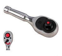 SageFurned Mecanismo de carraca de 1 2 pulgadas de 72 dientes, conmutable con botón de cambio rápido, llave de tubo de cromo vanadio para taller de coche (plata)