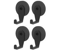 SageFurned Paquete de 4 ganchos magnéticos para colgar en la parrilla, accesorios de barbacoa inoxidables con imanes fuertes y almohadillas antideslizantes, color negro