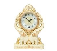 SAGELSHN Reloj Mesa Chimenea Decorativa Reloj De Escritorio Vintage con Elefante, Reloj De Escritorio Silencioso, Adornos For El Hogar, Mesa, Dormitorio Relojes De Sobremesa Oficina