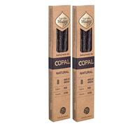 Sagrada Madre - Pack de 2: Incienso Natural de Copal (8 Varillas Gruesas de Duración Extra) | Sahumerio Artesano Ecológico y Vegano Hecho a Mano.