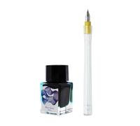 Sailor 10-0251-701 - Juego de tinta para pluma estilográfica Dipton+hocoro, marco azul y caligrafía de escena