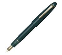 セーラー万年筆 Sailor Profit Casual L Pluma estilográfica (punta M), verde transparente, ribete dorado, sistema de cartucho/convertidor, fabricado en Japón, 11-0820-460
