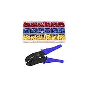 Sainlogic Crimpadora Alicates de Terminales Electricos con 700 piezas de Terminales Eléctricos, Punteras Electricas para Extremos de Cable de 0,5-6 mm²