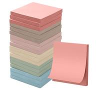 Saituo Home Paquete de 18 Blocs Posits, Notas Adhesivas Reutilizables, Sticky Notes de Colores Retro, 76 mm x 76 mm, Notas Extra Adhesivas para Listas de Tareas y Recordatorios, 50 Hojas por Bloc