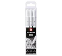 Sakura bolígrafo de gel Gelly Roll Basic poxpgbwh3c blanco Set de 3 con tapa