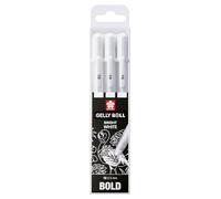 SAKURA Gelly Roll - Rotuladores (3 unidades), color blanco