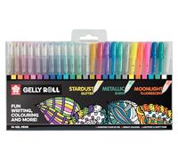 Royal Talens Sakura – Bolígrafos de gel Gelly Roll poxpgbmix24, 24 colores, fino M, con tapa