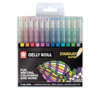 Royal Talens Bolígrafos de gel Gelly Roll Stardust poxpgbsta12 – fino, con purpurina, set de 12
