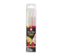 SAKURA Gelly Roll Stardust Set Happy - 3 Colores - Bolígrafos de gel con purpurina - Oro-Estrella, Cobre-Estrella, Rojo-Estrella - Tinta fluida - Para escribir a mano, dibujar y decorar