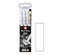 SAKURA Gelly Roll White Bright White en estuche, talla 10 (0,5 mm) Pigma Micron Negro 05