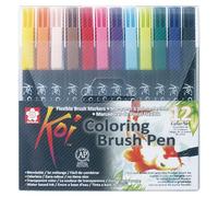 Royal Talens Set Pigma Micron – 6 lápices negros + pincel Koi Coloring