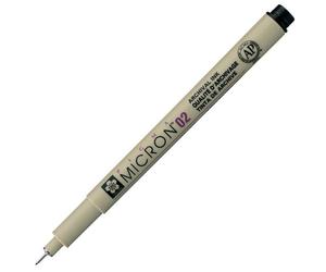 Sakura lot de 12 feutres fineliner pigma micron 02 pte 0,3 mm noir