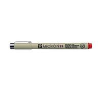 SAKURA Pigma Micron 01 Fineliner - 0,25 mm - Rojo - Tinta de archivo resistente al agua - Ideal para artistas, diseñadores, científicos