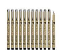 SAKURA Pigma Micron - Bolígrafos de punta fina, negro, 12 puntas gruesas, caja de 12