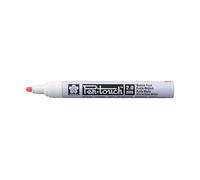 SAKURA Rotulador Pen-Touch Medium Rojo fluorescente - Color intenso, Multisuperficie, Utilízalos en la industria, Acción de válvula, Línea de 2 mm, Tamaño 141 mm