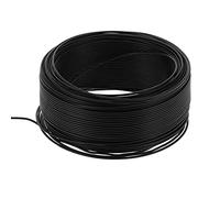 SALALIS Cable Eléctrico Cable Aislado con Núcleo de Cobre, 100 Metros, Reemplazo Redondo Negro para Electrodomésticos y Herramientas Eléctricas