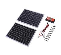 SALALIS Kit Eficiente de Cargador de Batería Solar de 30 W con Controlador para Acampar Soluciones de Carga Versátiles con Marco de Aluminio Duradero