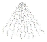 SALCAR, iluminación navideña de 3 metros con aro y 10 guirnaldas, cadena de luces LED para árbol de Navidad de 350 luces, apta para árboles de 120 cm a 350 cm, de colores variados