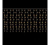 SALCAR 3m x 1m Cortina de Luces Luz Cadena, 150 LEDs Luz de Cortina para Navidad + Cable de alimentación de 3M - Blanco cálido