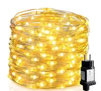 SALCAR Cadena de luces LED de alambre de cobre de 100 M, 1000 LED de 8 modos, luces de Navidad impermeables para interiores y exteriores para habitaciones, árboles, jardín, fiesta, boda, decoración