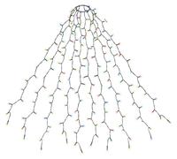 SALCAR, iluminación navideña de 3 metros con aro y 10 guirnaldas, cadena de luces LED para árbol de Navidad de 350 luces, apta para árboles de 120 cm a 350 cm, de colores variados