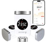 SALCAR Pack de 3 Cabezal Termostático TRV801W WiFi Termostato Calefaccion Compatible con Amazon Alexa & Google Assistant Programable Tuya Termostato para Radiador sin Puerta de Enlace Adicional