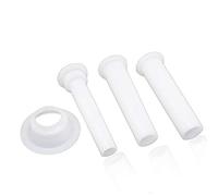 Salchicha Amoladora 4pcs Tubo/Set Tobera Conducto De Relleno Embudos Herramienta De La Cocina Carne Embutidora De Plástico De 1,5/2 / 2,3 Cm De Calibre Hecho a Mano (Blanco)